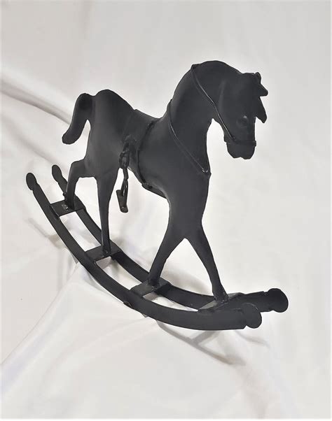 metal rocking house small decorative|Metal Rocking Horse .